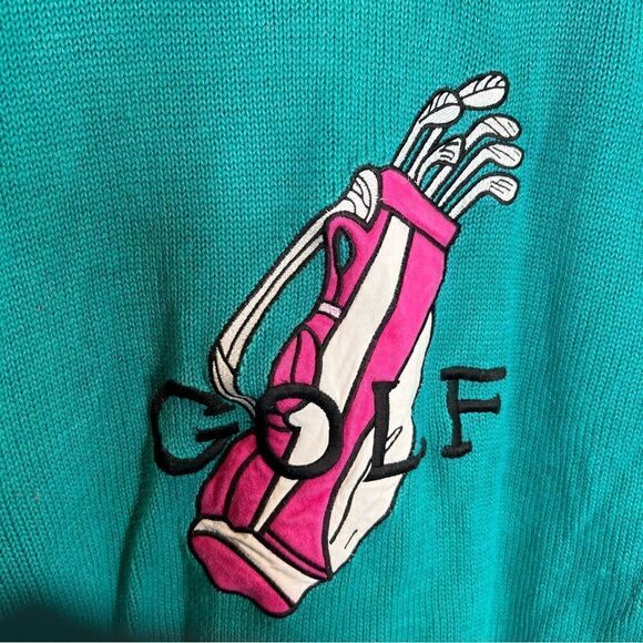 Players by van heusen knit vintage gold cardigan large embroidered logo on back - Picture 3 of 8